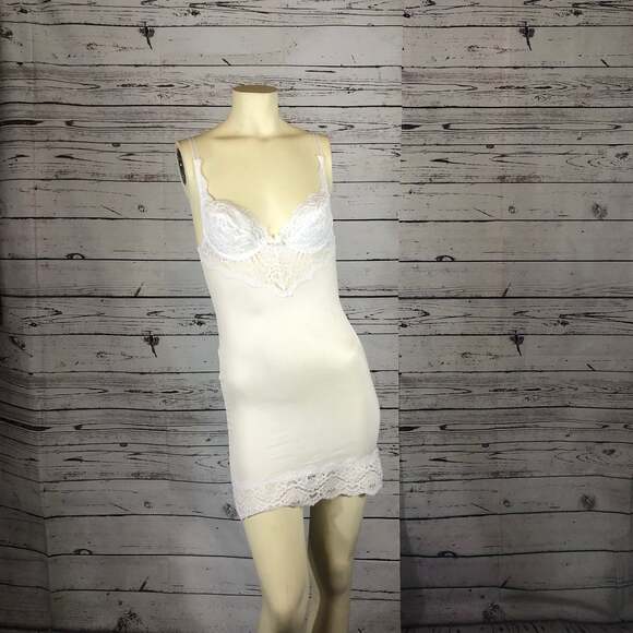 Vintage Victoria secrets Lace shapewear dress bundle of 2 in black & white 32 B - Picture 5 of 12